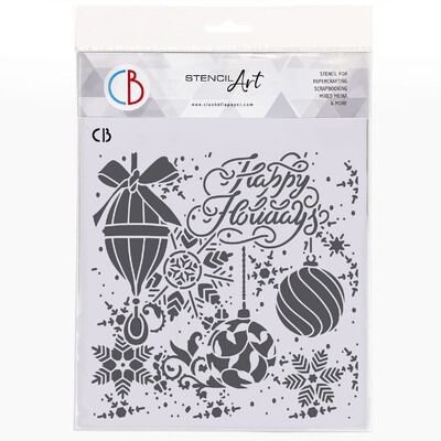 Happy Holidays - Texture Stencil - Winter Season Collection