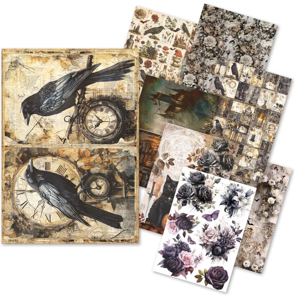 A5 Rice Paper Art Set - Dark Academia