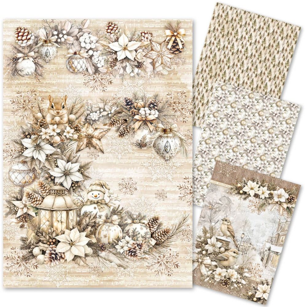 A4 Rice Paper Art Set - Winter Season Collection