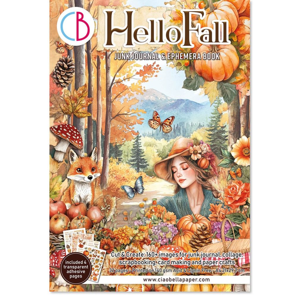 A4 Junk Journal &amp; Ephemera Book - Hello Fall