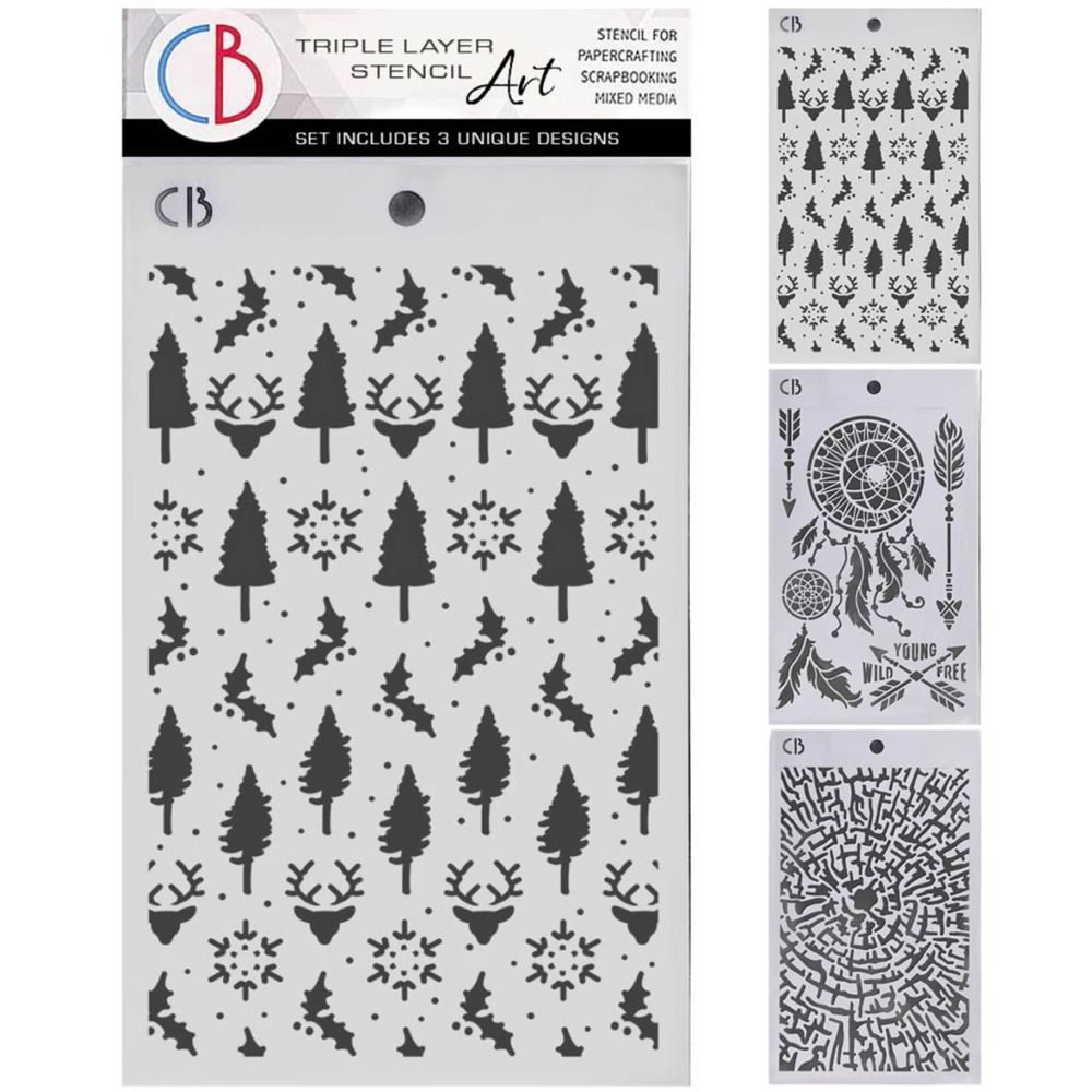 Triple Layer Stencil Art Set - Forest Tales Collection