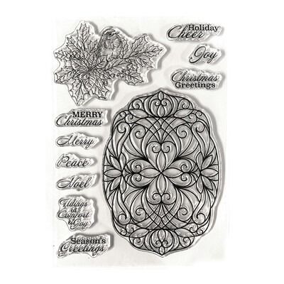 Festive Holly Sentiments - Clear Stamp Set