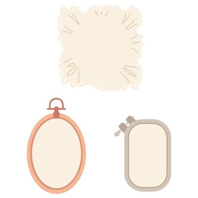 Lovely Layers: Shaped Embroidery Hoops - Die Set