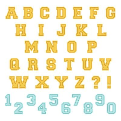 Varsity Letters Alphabet - Die Set