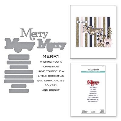 Merry Sentiments - Clear Stamp and Die Set