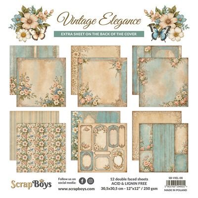 12x12 Paper Pad - Vintage Elegance Collection