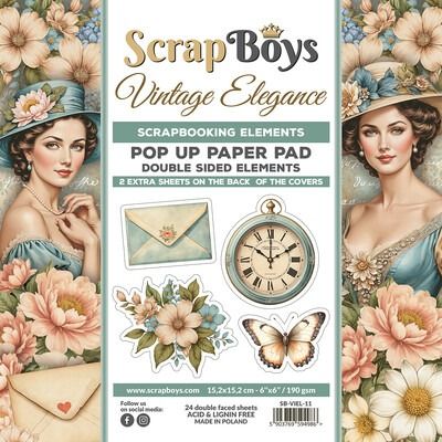 6x6 Pop-up Paper Pad - Vintage Elegance Collection