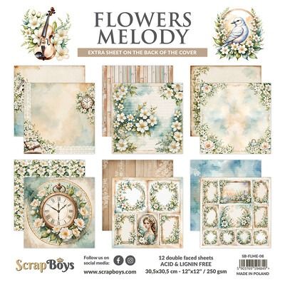 12x12 Paper Pad - Flowers Melody Collection