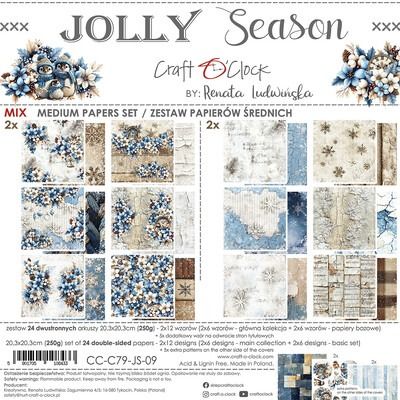 8x8 Mix Paper Pad - Jolly Season Collection
