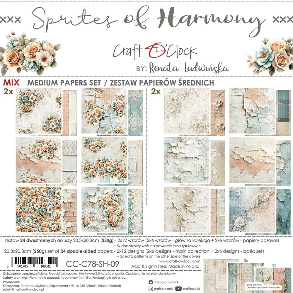8x8 Mix Paper Pad - Sprites of Harmony Collection