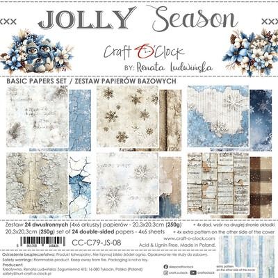 8x8 Basics Paper Pad - Jolly Season Collection