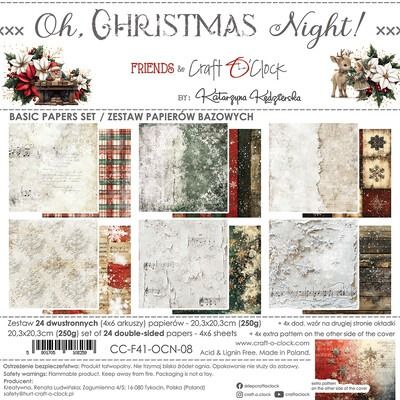 8x8 Basics Paper Pad - Oh Christmas Night Collection