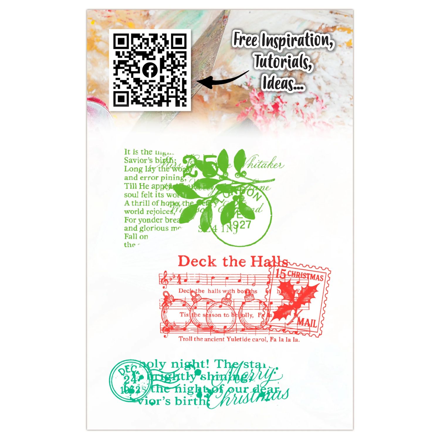Carols and Cancellations - Clear Stamp Set