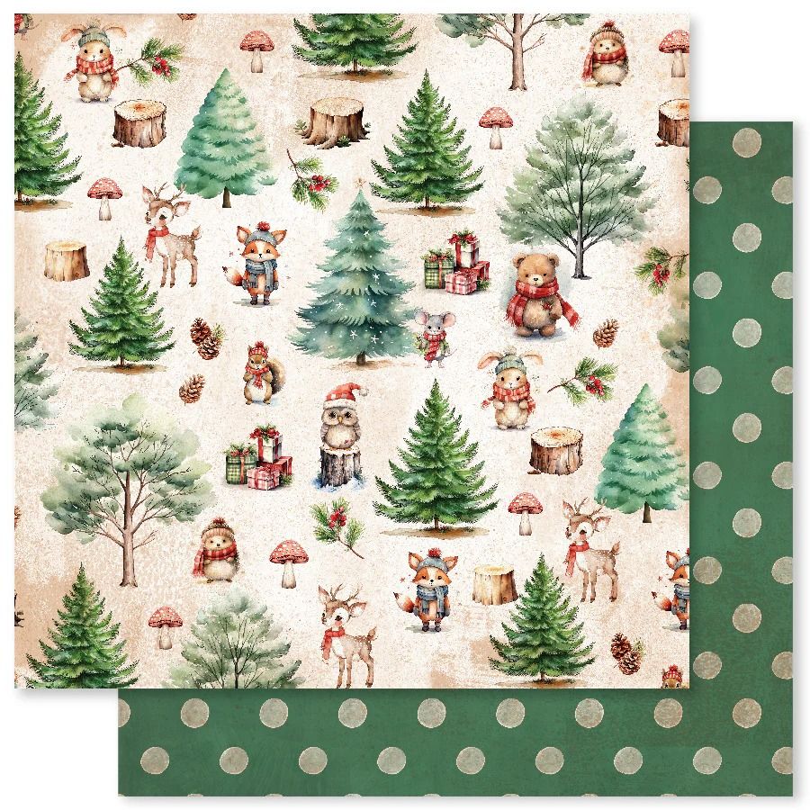 12x12 Double-sided Paper - C - Woodland Christmas Collection