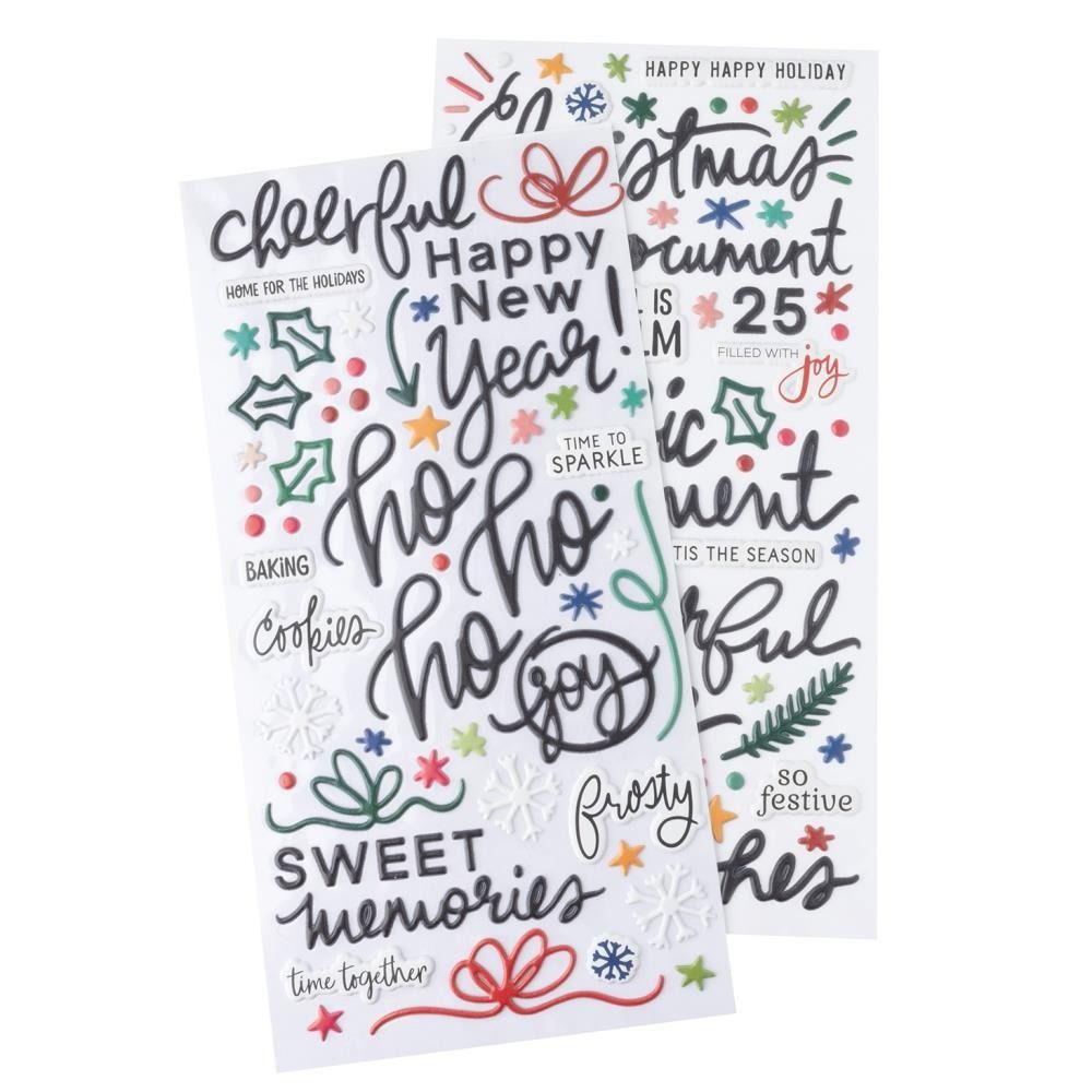 Ho Ho Ho Phrases - Puffy Stickers