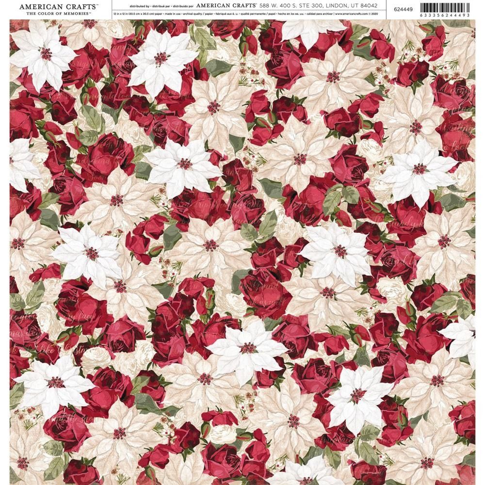 12x12 Single-Sided Paper - Poinsettia