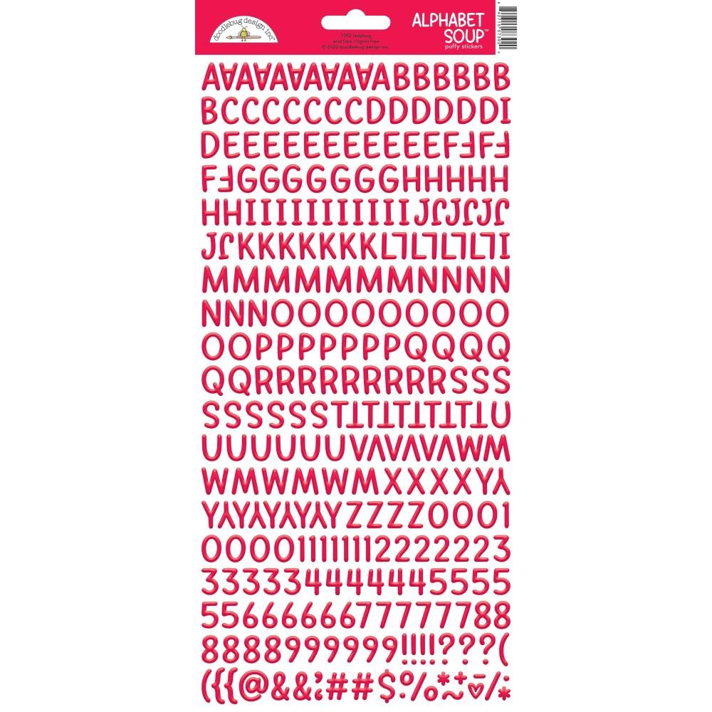 Lady Bug - Alphabet Soup - Puffy Alphabet Stickers
