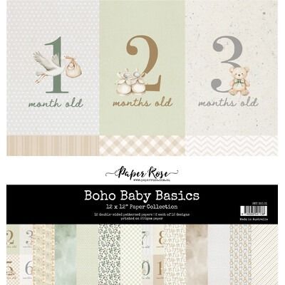 12x12 Paper Collection - Boho Baby Basics Collection