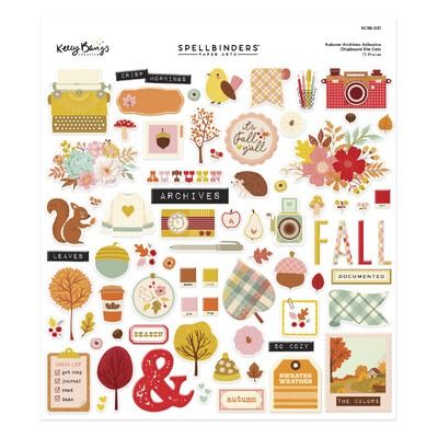 Chipboard Die Set Cut Stickers - Autumn Archives Collection
