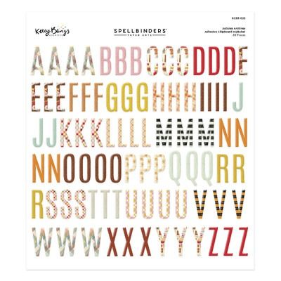 Chipboard Alphabet Stickers - Autumn Archives Collection