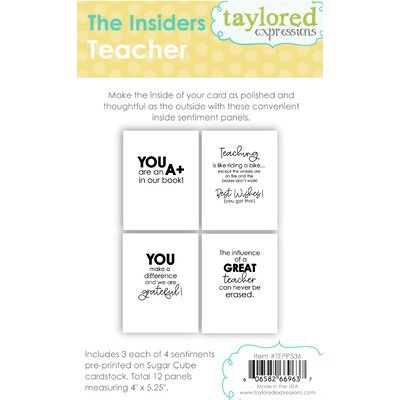 Teacher - The Insiders - Pre-Printed Card Panels