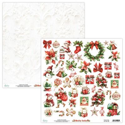 12x12 Double-sided Paper - 09 - Holly Jolly Collection