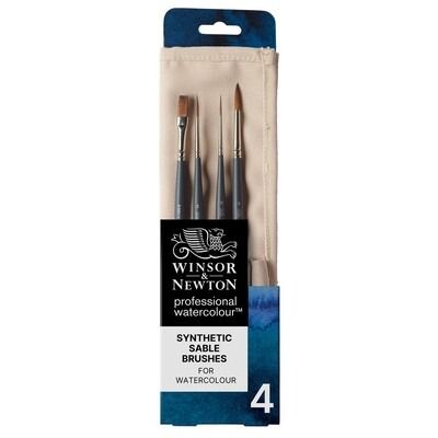 Professional Watercolour Synthetic Sable Brush Wallet
