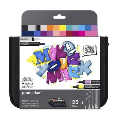 Modern Lettering Wallet - Promarkers Mixed Media Set