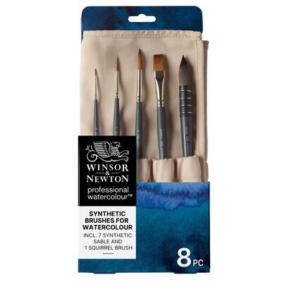 Professional Watercolour Synthetic Sable Brush Roll