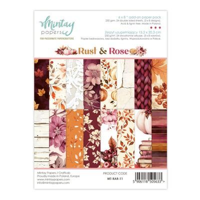 6x8 Add-on Paper Pad - Rust &amp; Rose Collection