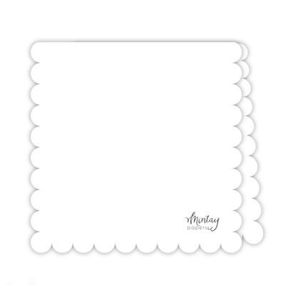 White - Mintay Basic Scalloped Card Base