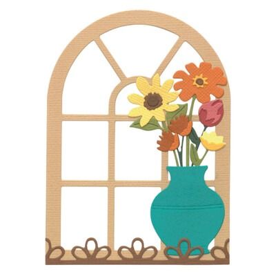 Windowsill Flowers and Vase - Thinlits Die Set
