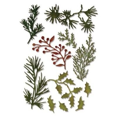Holiday Greens Mini - Thinlits Die Set