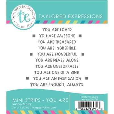 You Are - Mini Strips - Cling Stamp Set