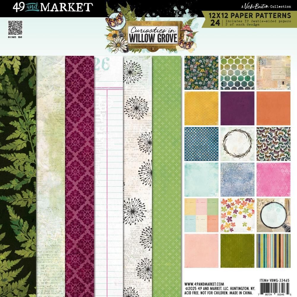 12x12 Paper Pad - Curiosities In Willow Grove Collection