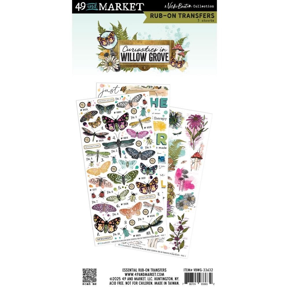 Essential - Rub-on Transfer Set - Curiosities In Willow Grove Collection