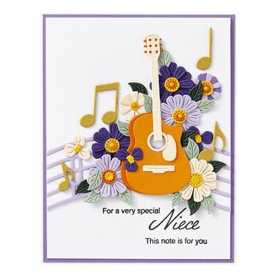 Family Musical Mix Greetings - Bibi&#39;s Musical Notes - Clear Stamp Set
