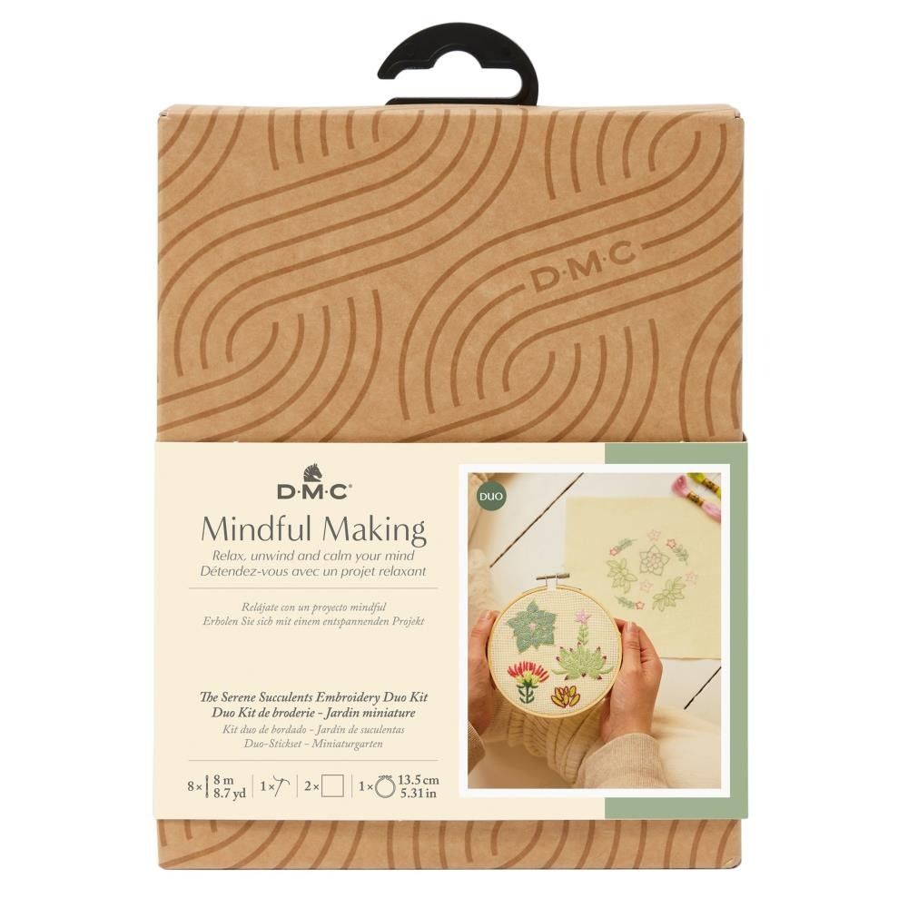 Serene Succulents - Embroidery Duo Kit - Mindful Making