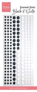 Black &amp; White - Enamel Dots