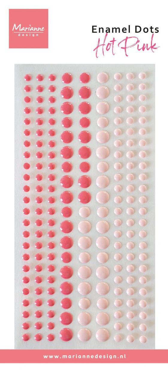 Hot Pink - Enamel Dots