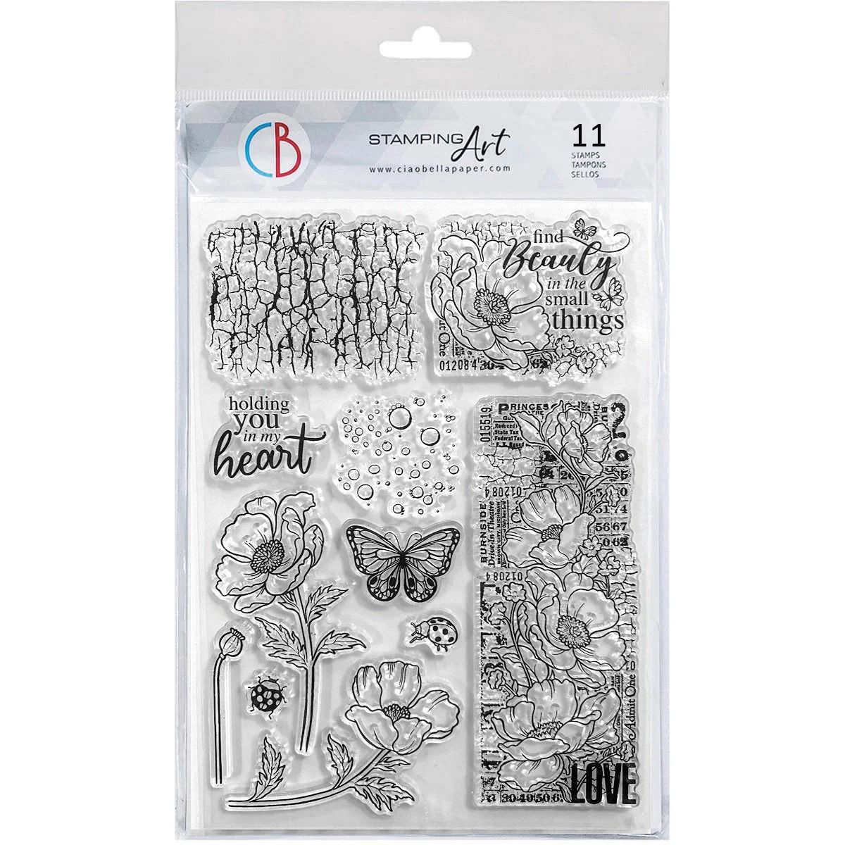 Flourishing Scarlet - Clear Stamp Set
