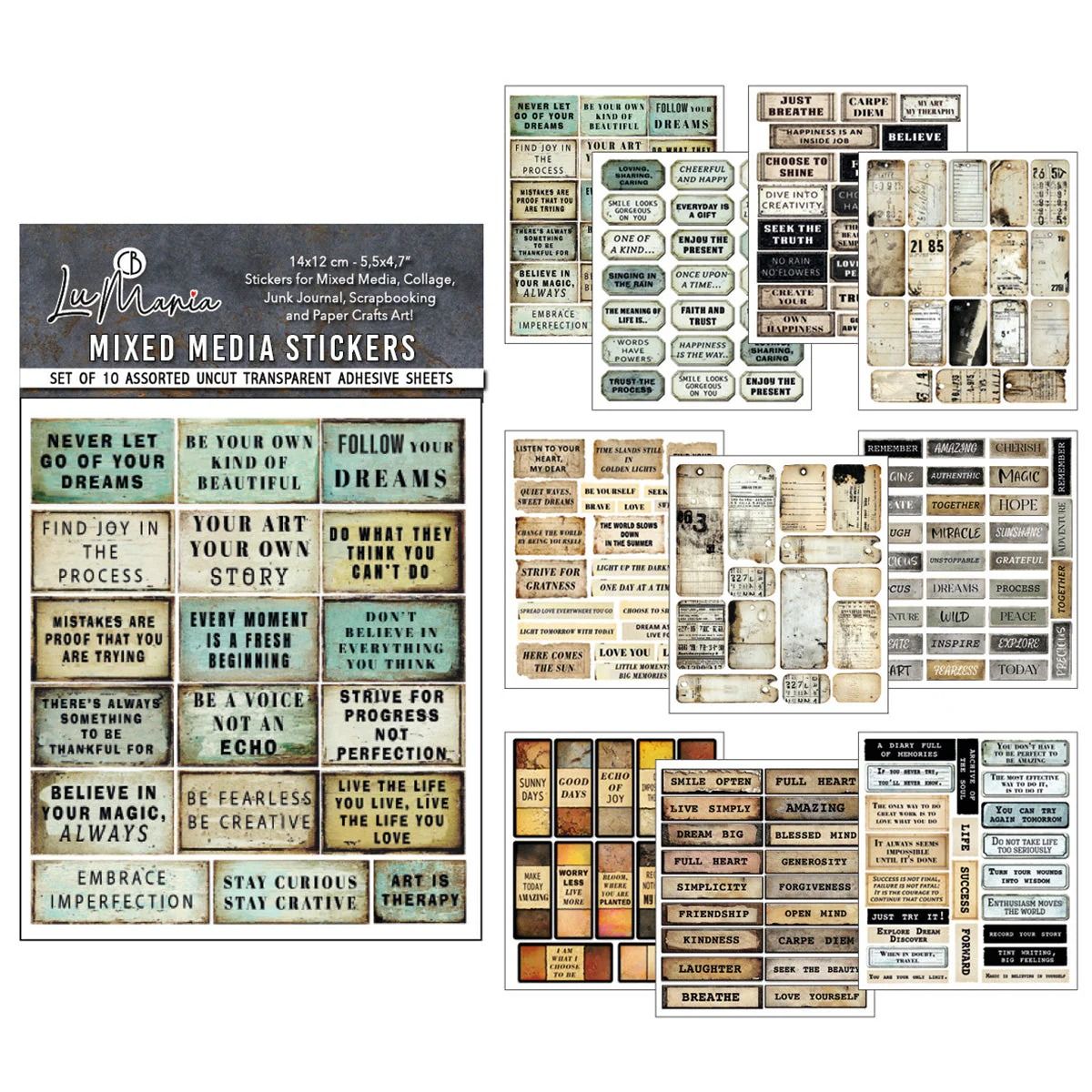 Kind Thoughts - LuMania Mixed Media Stickers