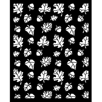 Leaves and Acorns Pattern - Thick Stencil - Whispering Woods Collection
