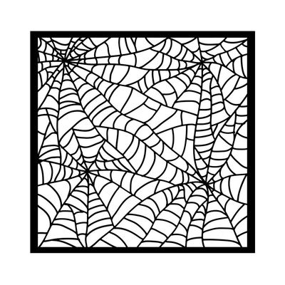 Spider Pattern - Thick Stencil - Whispering Woods Collection