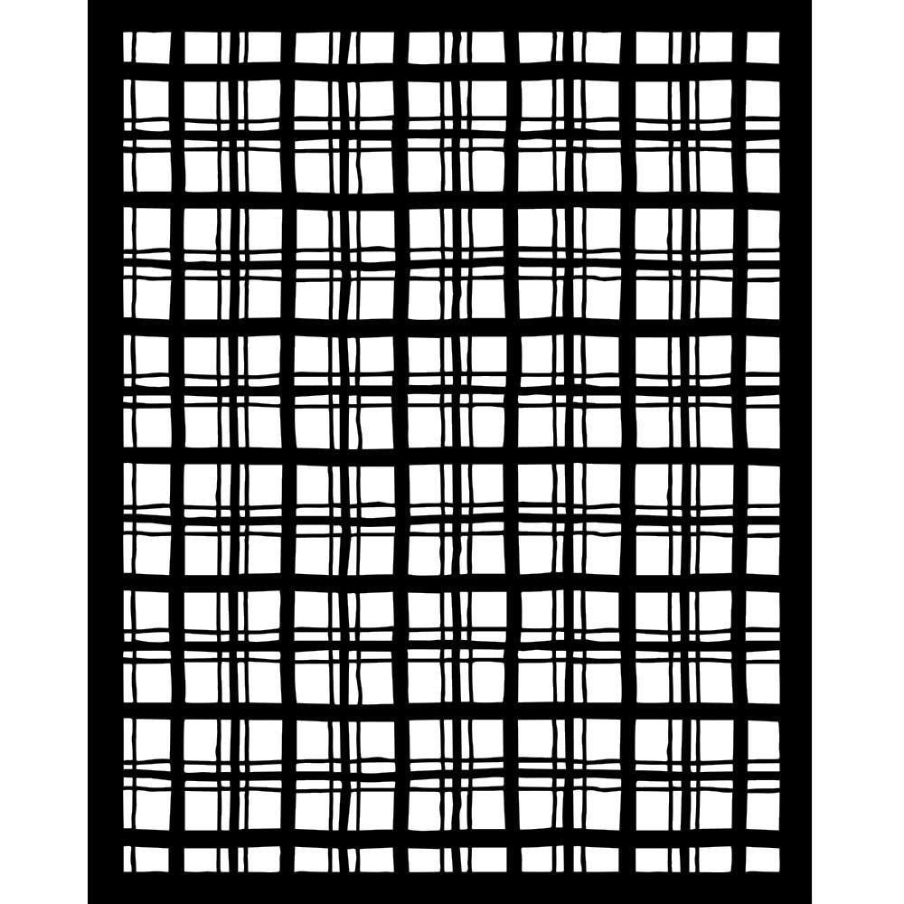 Tartan Pattern - Thick Stencil - Whispering Woods Collection