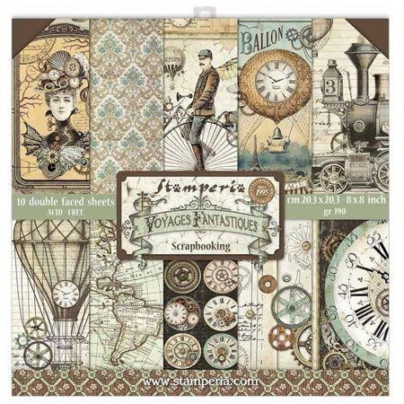 8x8 Paper Pad - Voyages Fantastiques Collection