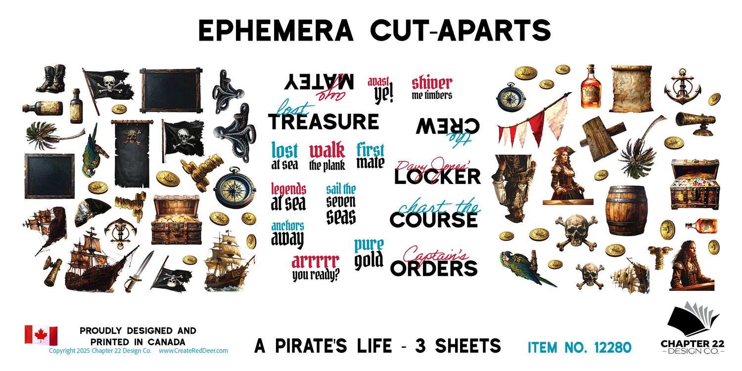 Ephemera Cut-Apart Pack - A Pirate&#39;s Life Collection