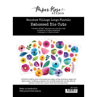 Large Florals - Embossed Die Cuts - Rainbow Village Collection