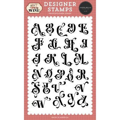 Clear Stamp Set - Flourish Alphabet - Wine Collection