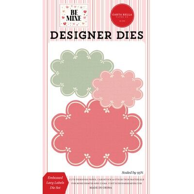 Die Set - Embossed Lacy Labels - Be Mine Collection